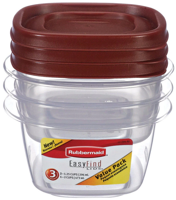 6-Pc. Set Food Storage Containers with Easy-Find Lids, Racer Red