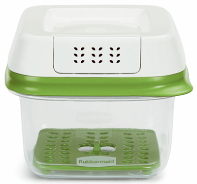 FreshWorks Produce Saver Container, Small Size, Green Color