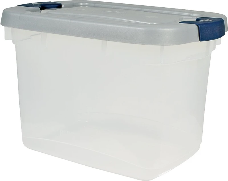 Roughneck 19 Qt. Clear Storage Tote With Snap-tight Lid