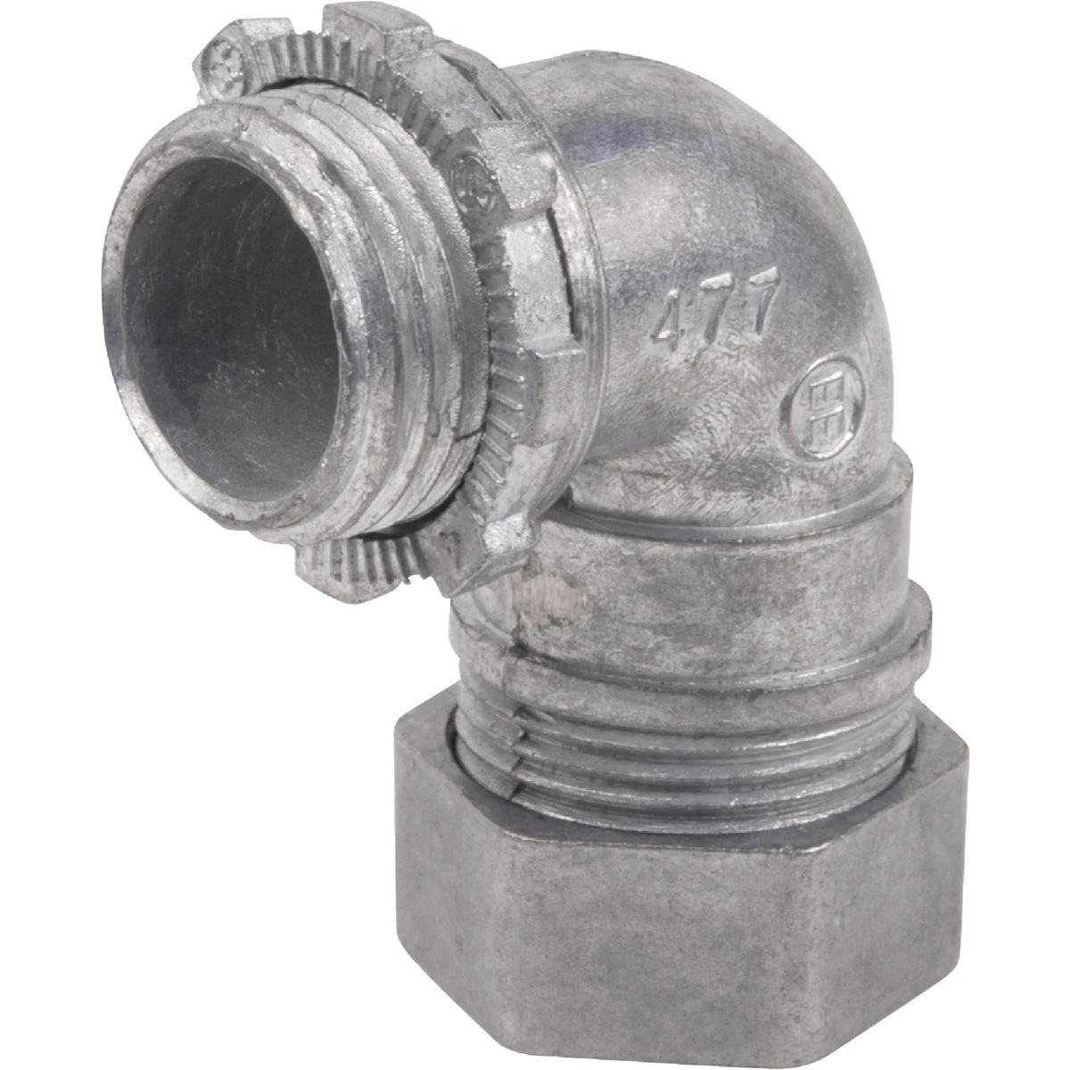 3/4 In. Compression 90-degree Emt Conduit Connector - Die Cast Zinc