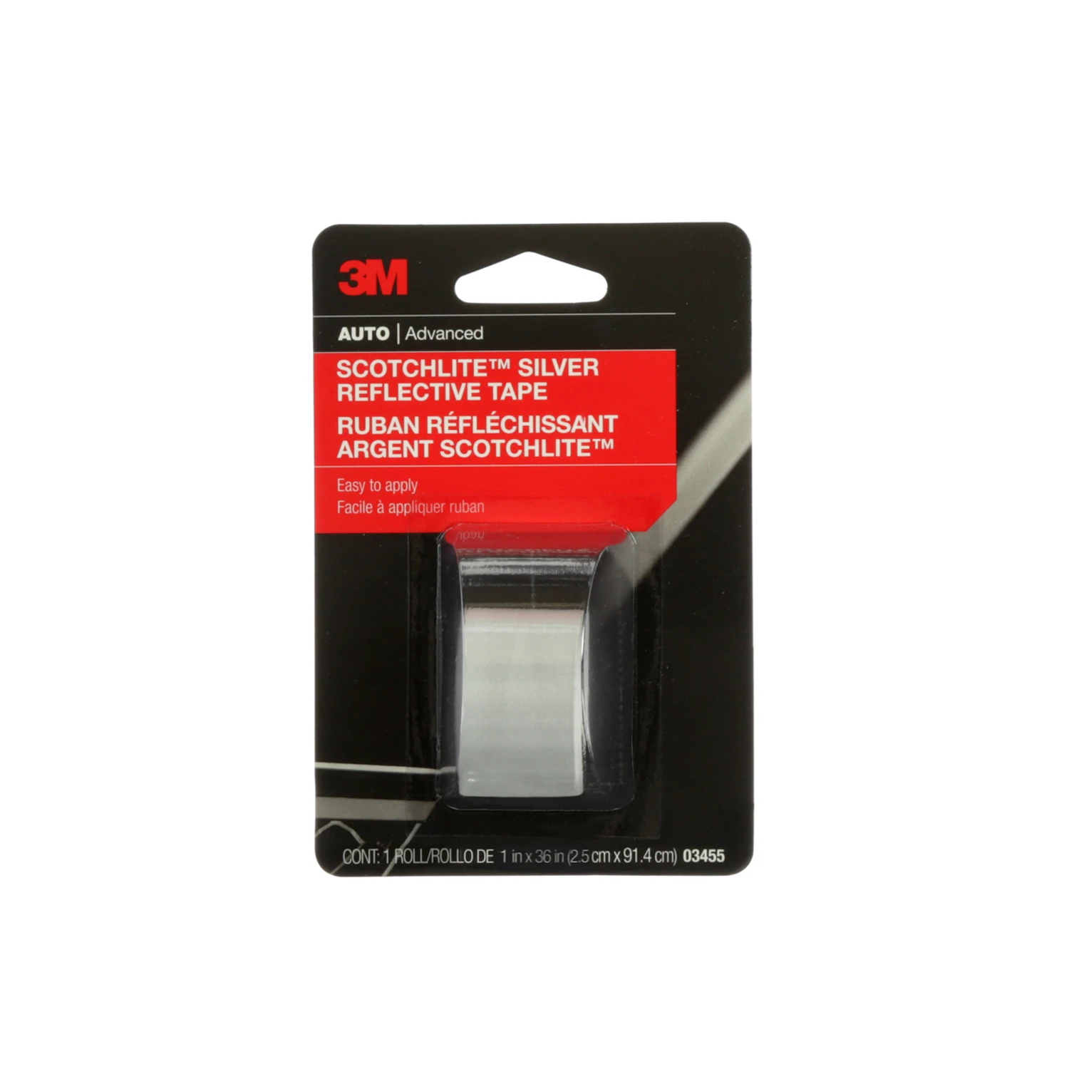 Reflective Safety Tape, Silver, 1 x 36 In.