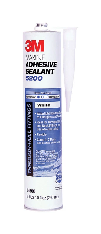 10 Oz. White Marine Adhesive Sealant 5200 - High Performance Polyurethane