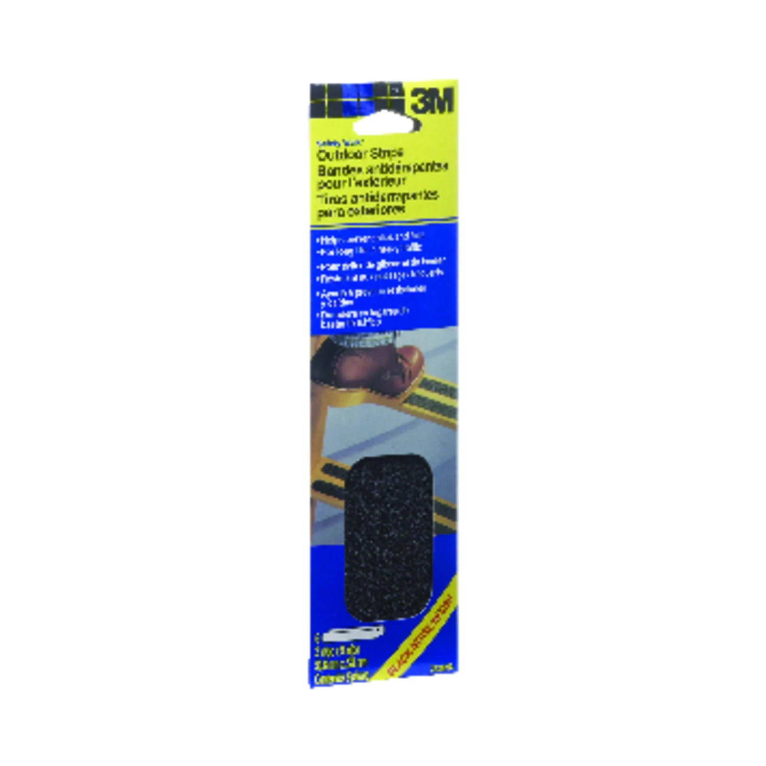 Step & Ladder Anti-Slip Treads, Black, 2 x 9 In. Strips, 6-Pk.