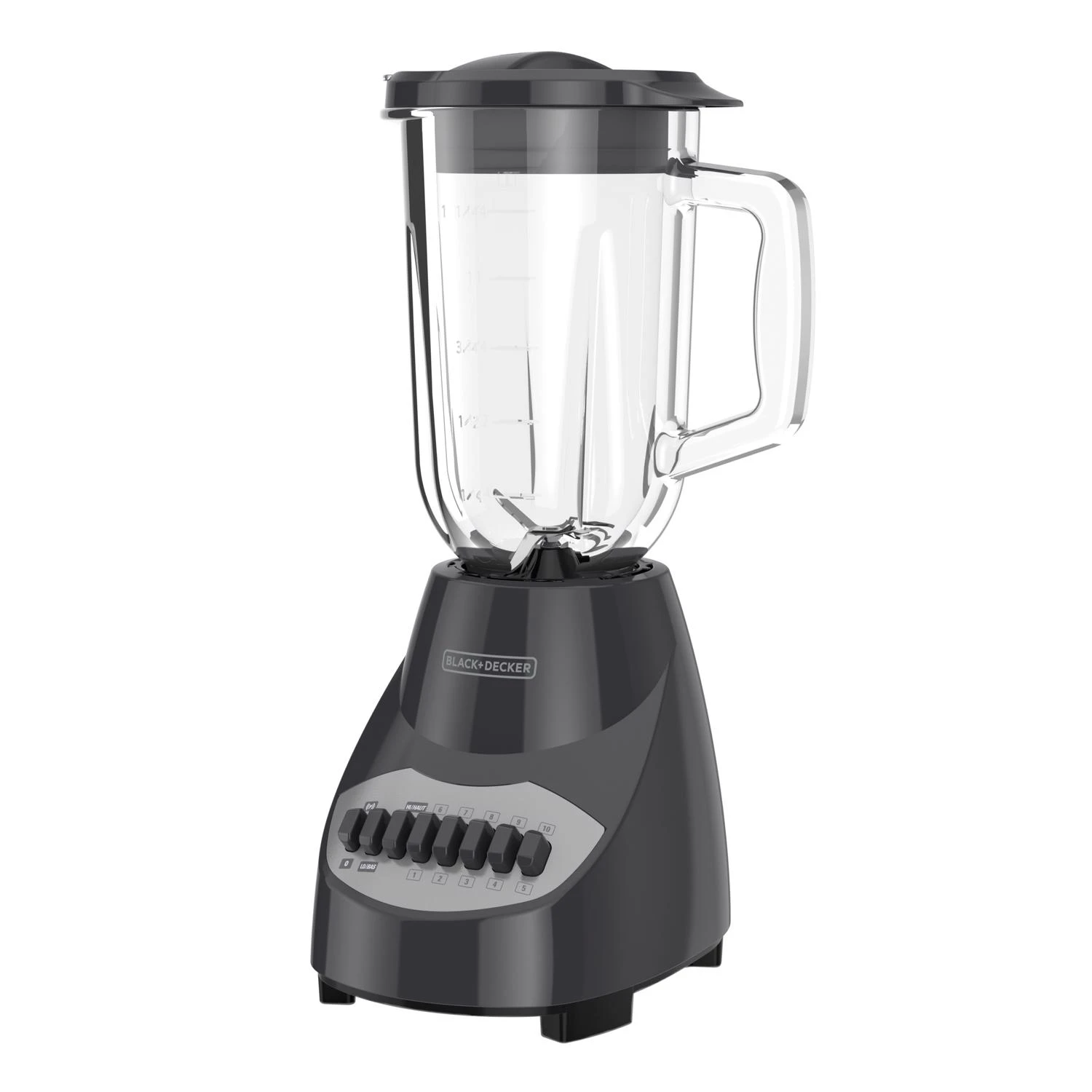 Gray Aluminum Blender 6 Cups 10 Speed With Pulse Control