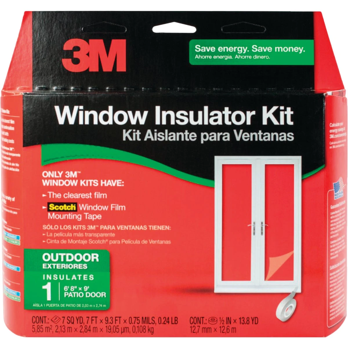 84 In. X 112 In. Outdoor Patio Door Insulation Kit With Tape