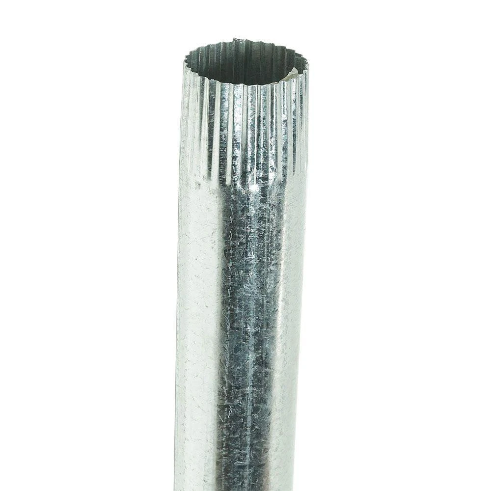 2 Inch by 10 Foot Round 28 Gauge Galvanized Steel Downspout