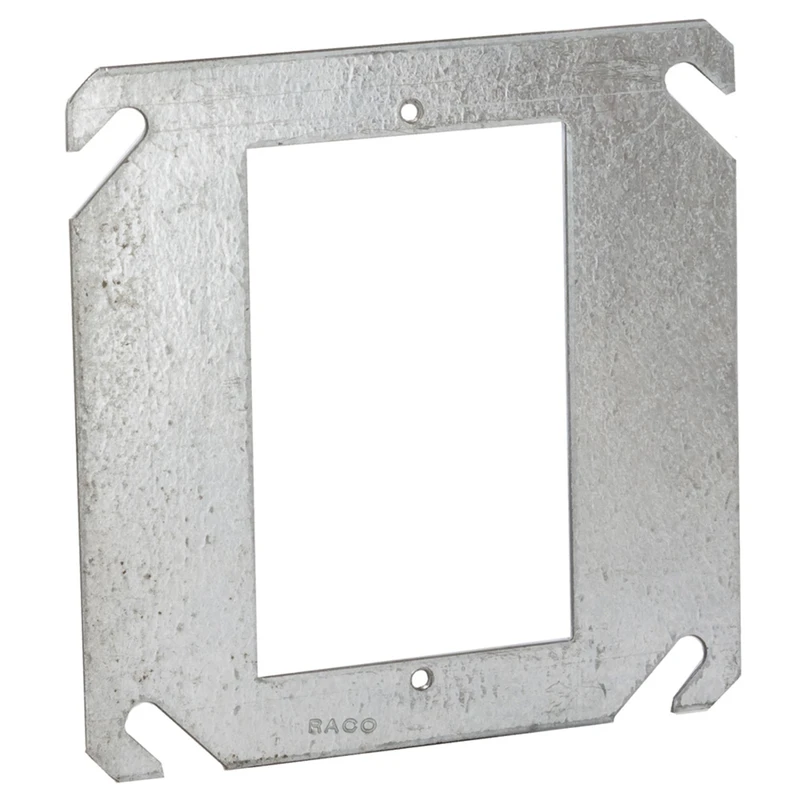 4-inch Square Flat Outlet Box Cover For Single Device