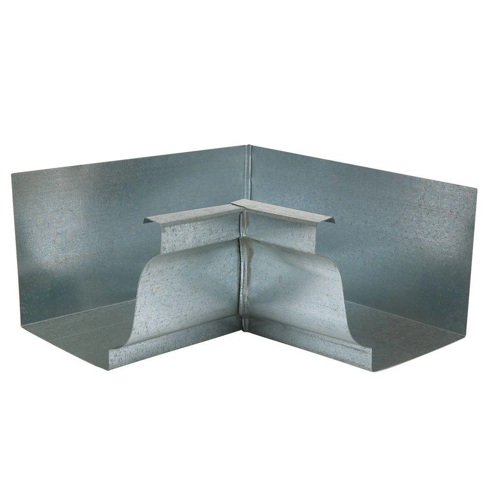 Amerimax 4 In. Galvanized Steel K-style Gutter Inside Corner Mitre - Model 15201