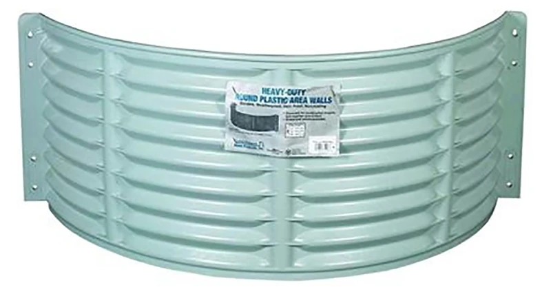 18 In. X 37 In. Round Stackable Plastic Window Well - Durable & Weatherproof