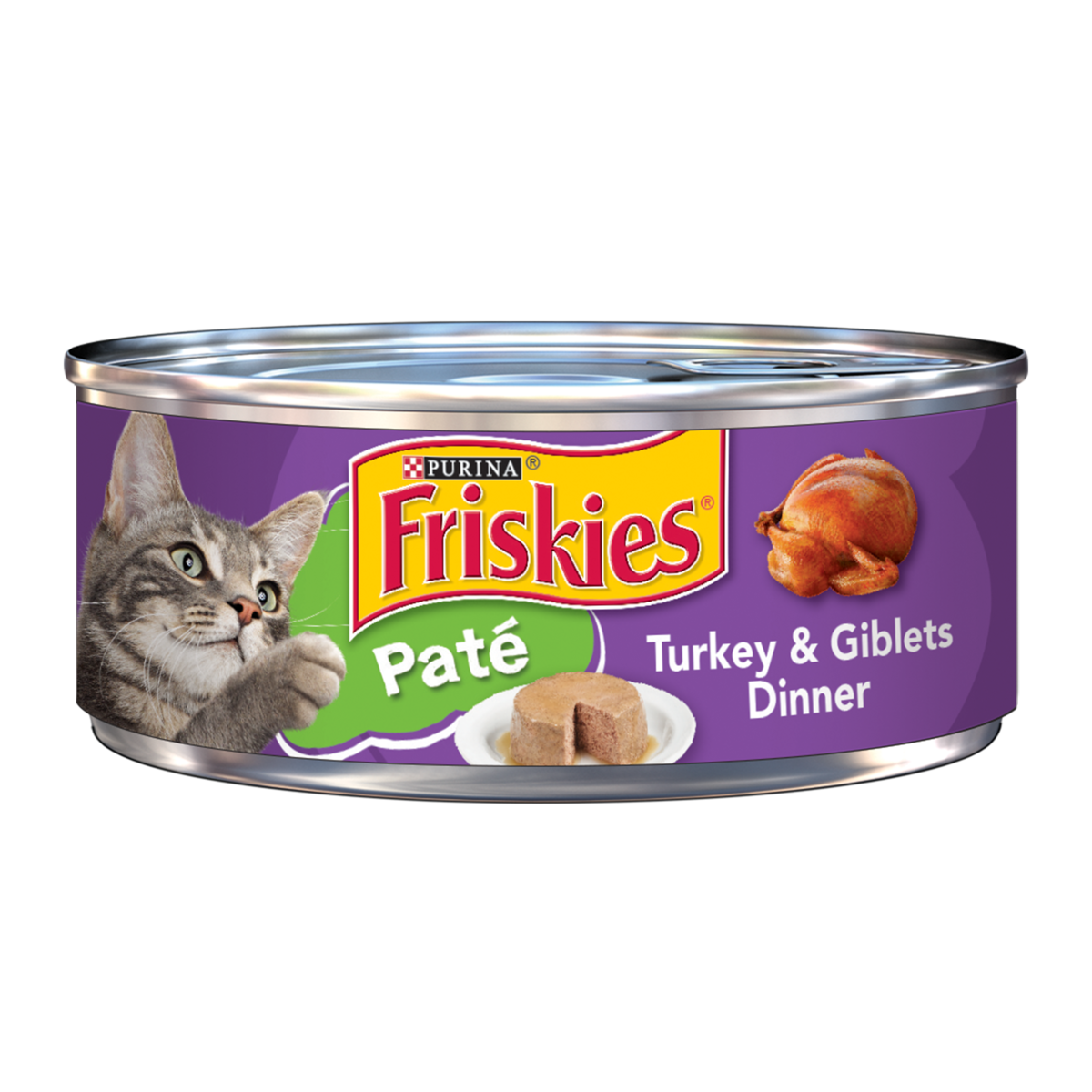 Cat Food Turkey and Giblet Pate Wet Food 5.5 Ounce Can