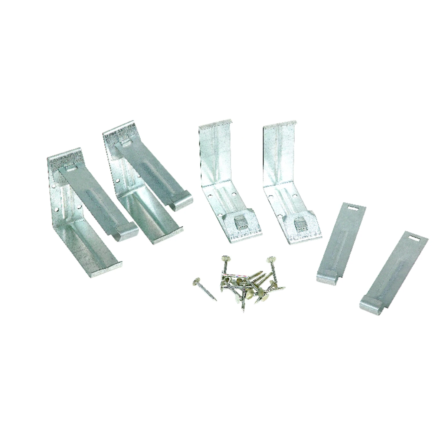 Gutter Fascia Bracket With Nails, Mill Finish Galvanized Steel, 4 In., 4-Pk.