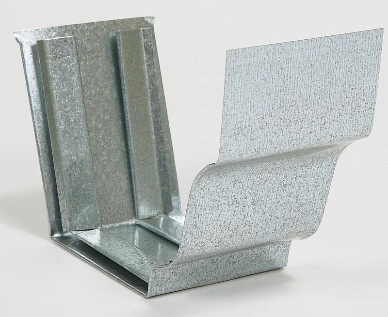 Gutter Slip Joint Connector, Mill Finish Galvanized Steel, 5 In.