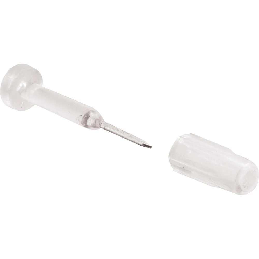 Window Grid Retainer Pin, Clear Plastic, 6-Pk.