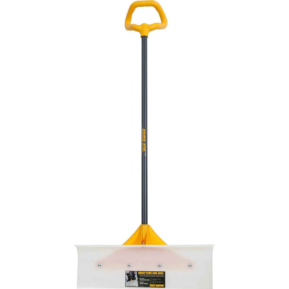 Snow Pusher with Versa Grip Poly D-Handle, 24 Inch Blade Width