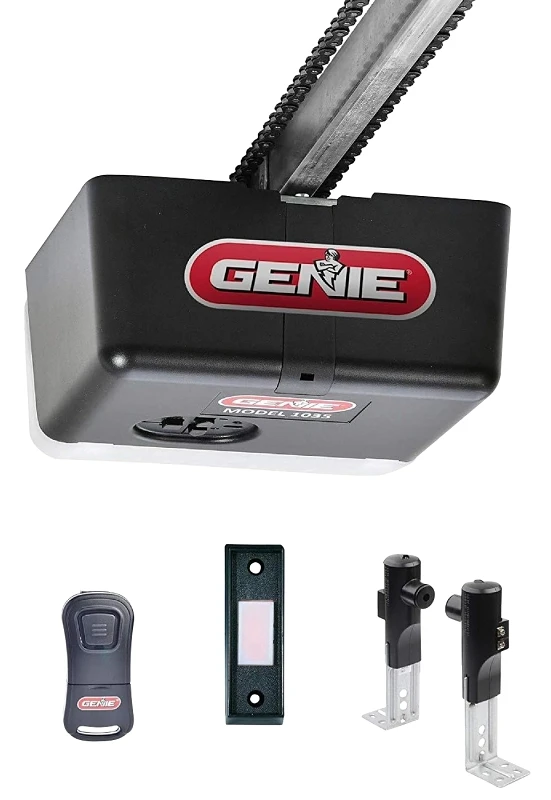 Chain Drive 500 1/2 Hp Garage Door Opener With Remote And Safety Features