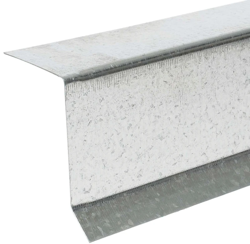 1.5 In. X 10 Ft. Galvanized Steel Drip Edge Flashing, 28 Gauge