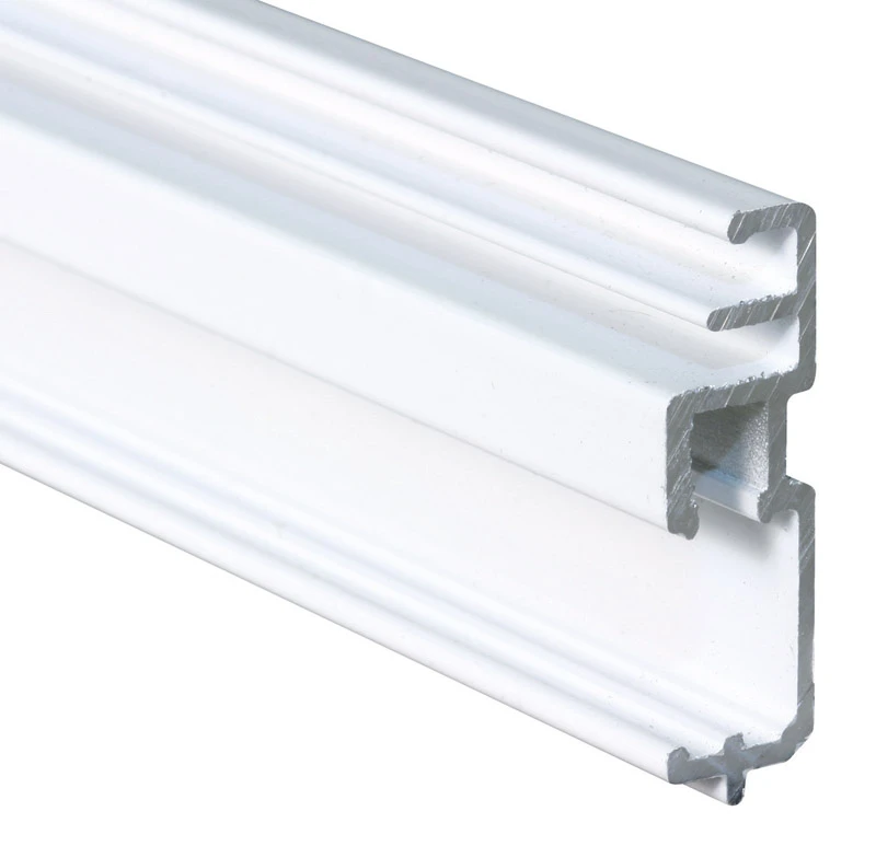 Window Screen Frame, Bottom Triple Track, White, 1-1/4 x 72 In.