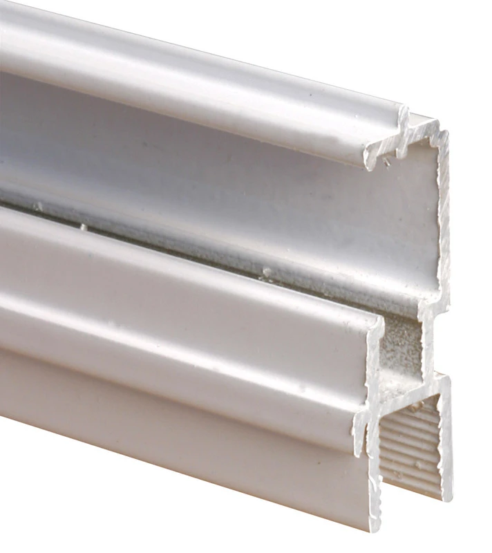 Window Screen Frame, Bottom Triple Track, White Aluminum, 1-1/4 x 72 In.