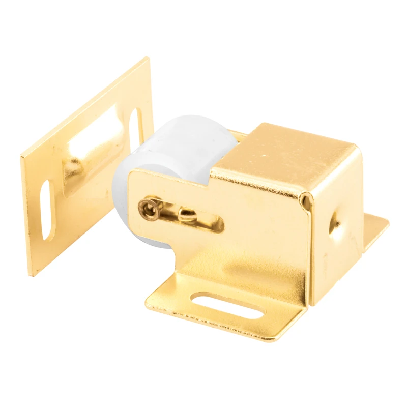 Brass-plated Steel Roller Catch, 0.94 In. H X 1.75 In. W X 1.81 In. D