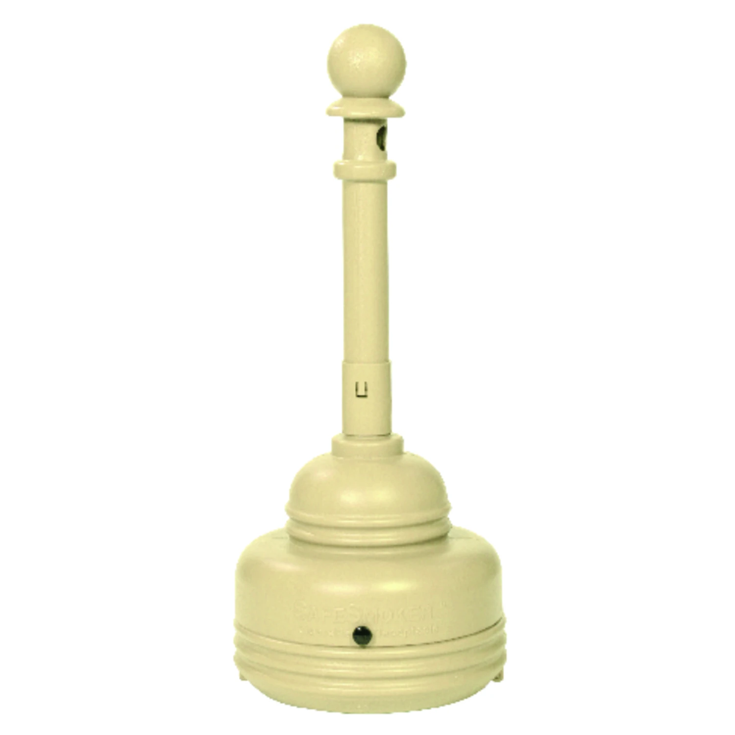 Safesmoker Cigarette Receptacle, Beige, 1 Gallon Capacity, Outdoor Ashtray