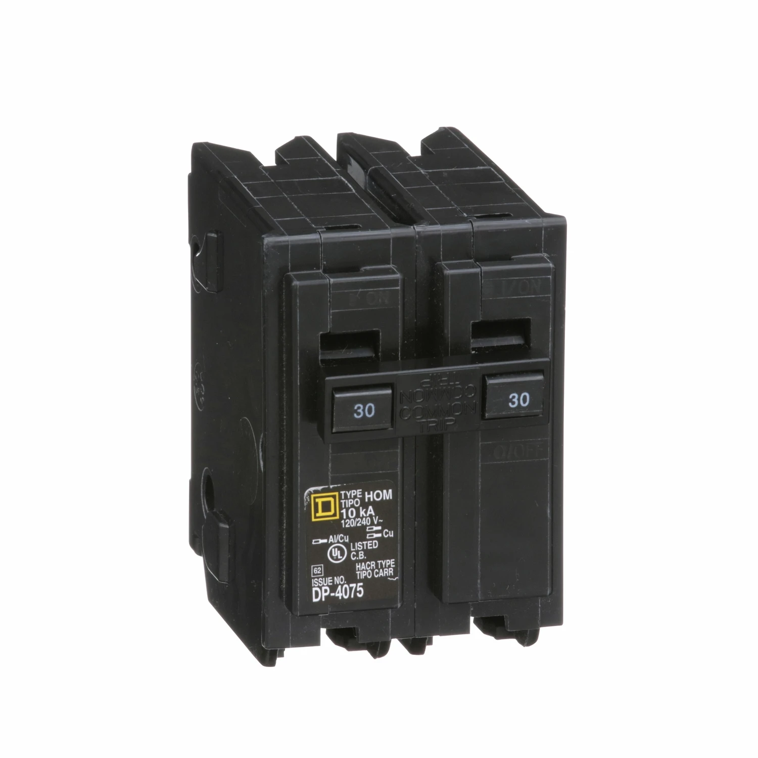 Homeline 30a Double-pole Circuit Breaker, Model Hom230c