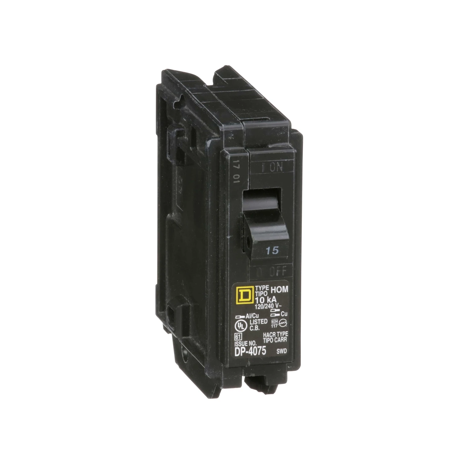 Homeline 15 Amp Single-pole Circuit Breaker - Model Hom115c