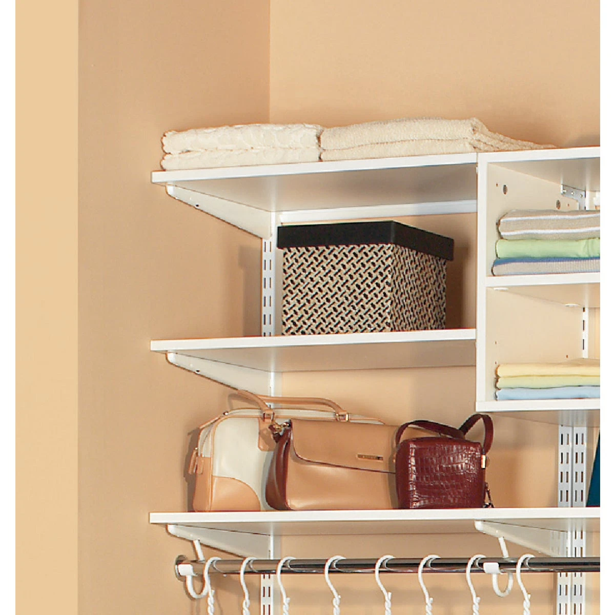 Organized Living Freedom Rail 14 in. W X 48 in. L Wood Closet Organizer Shelf