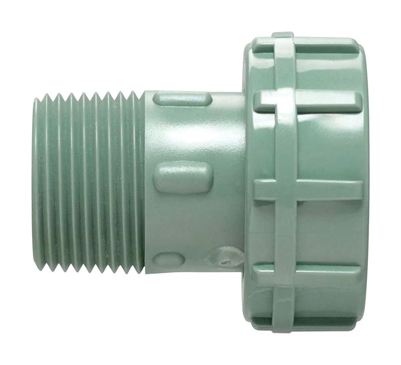 Underground Sprinkler Swivel Manifold Adapter, Green, 1-inch Mpt X 1-1/4-inch Female Buttress