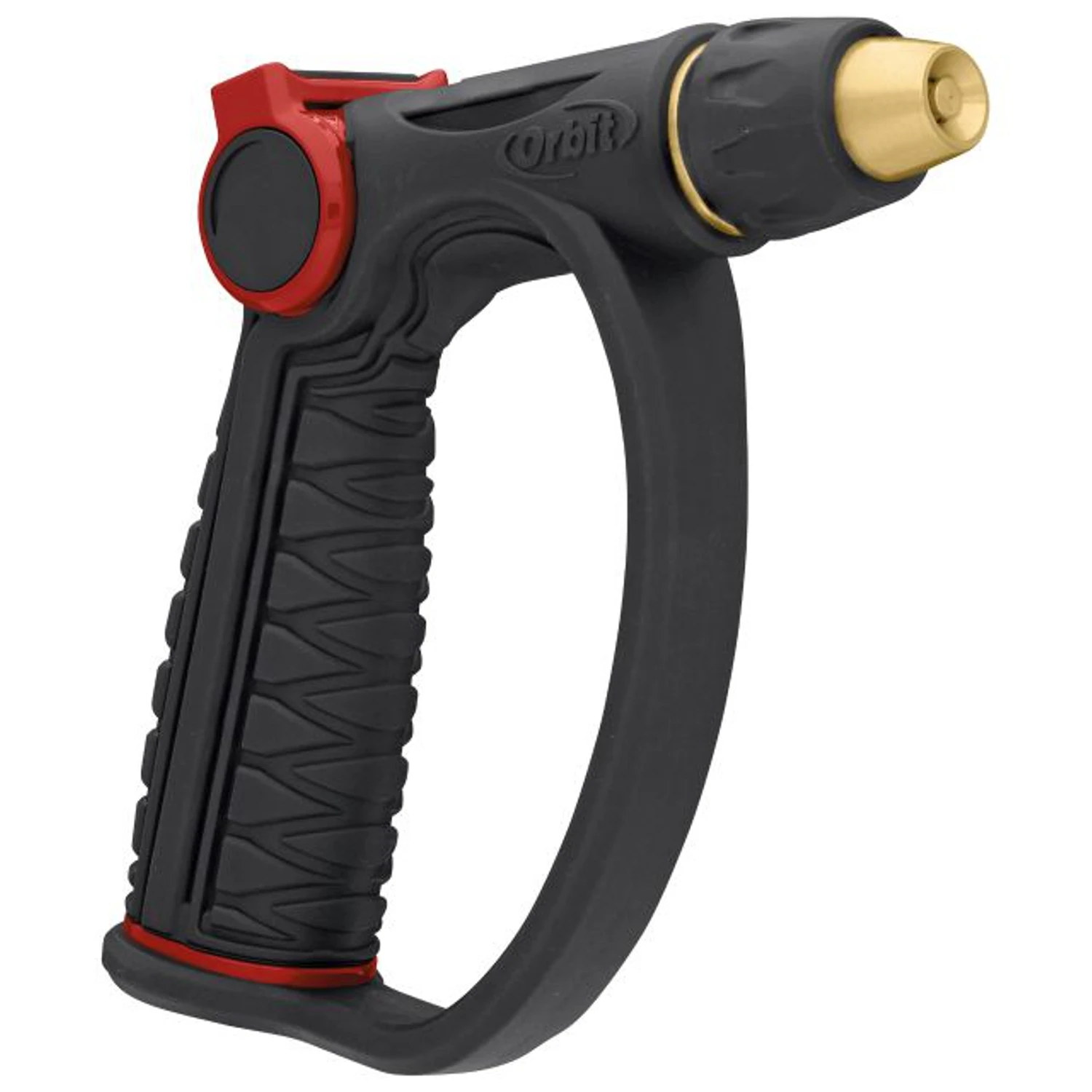 Adjustable Metal Pistol Nozzle With Thumb Control, Black