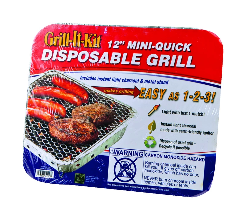 Grill-it-kit Silver 101 Sq. In. Charcoal Portable Grill - Model 30157