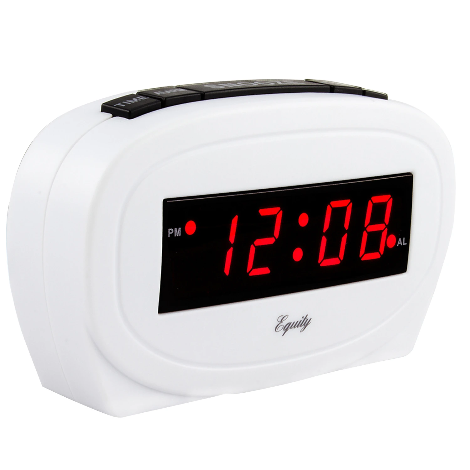 Equity White Electric Alarm Clock With Usb Charging Port