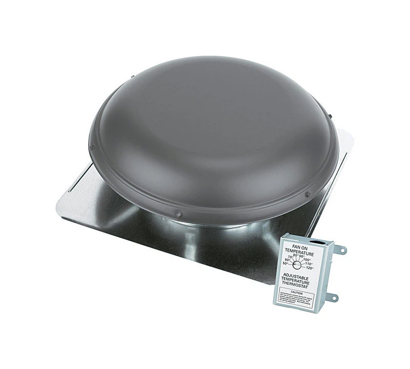 26.2 In. H X 25.5 In. W X 9 In. L Brown Metal Power Roof Ventilator