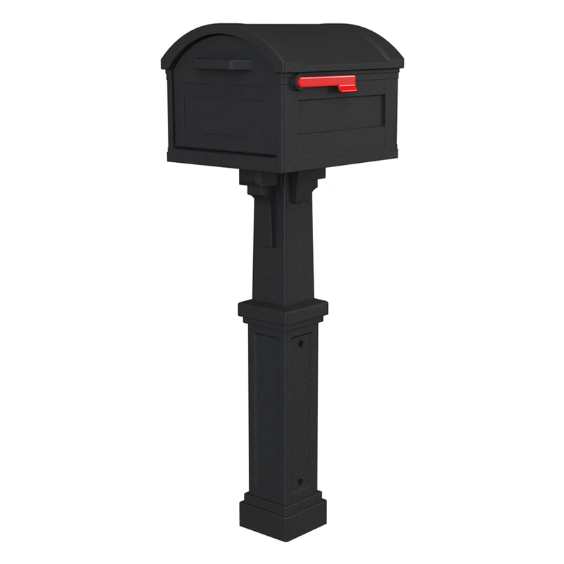 Grand Haven Black Extra Large All In One Mailbox Kit Ghc40bam