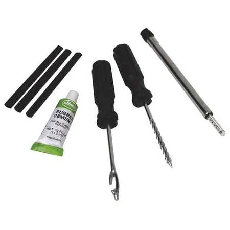 1033-a Tire Plug Kit With Bonus Pencil Gauge - 7 Pieces