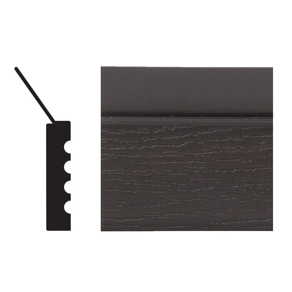 2 In. X 9 Ft. Brown Pvc Garage Weatherstrip And Door Stop Moulding