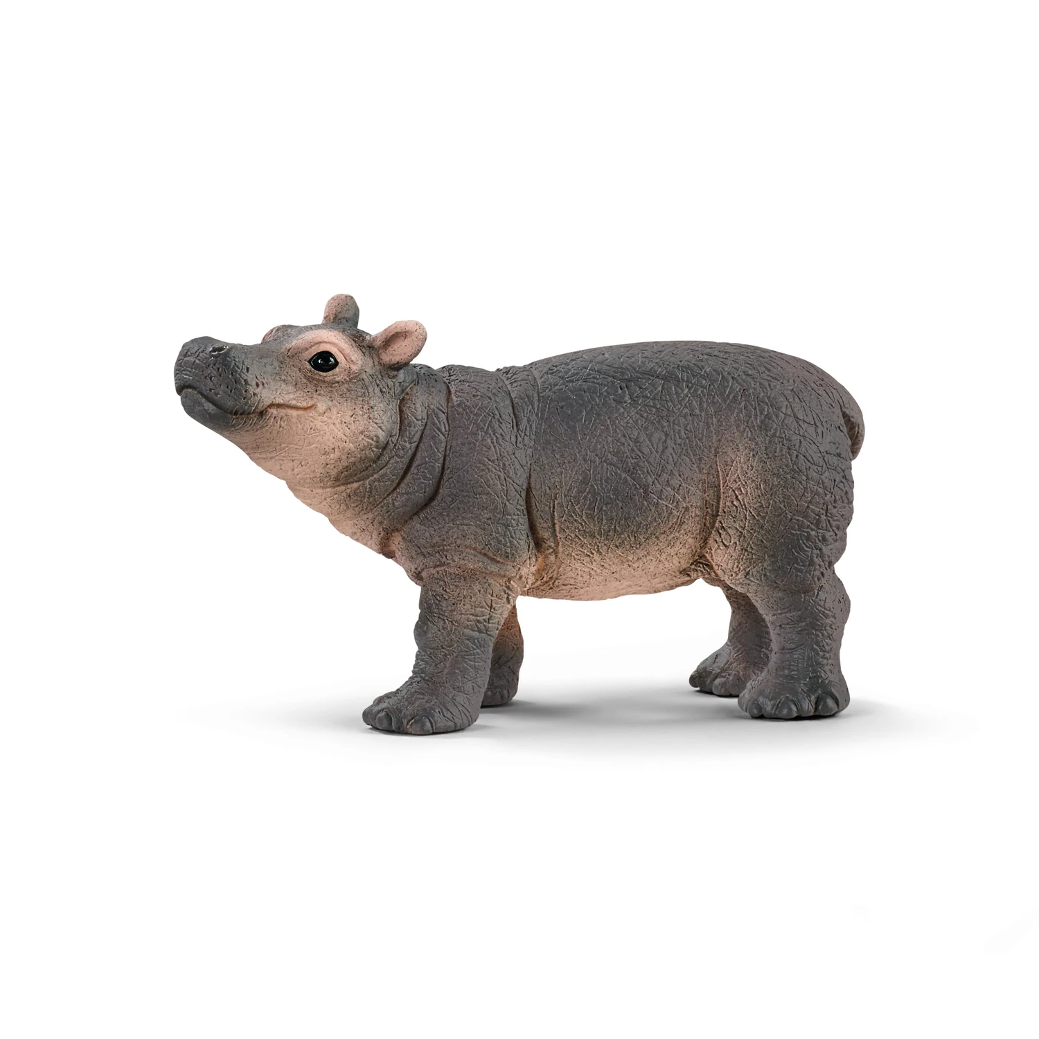 Wild Life Baby Hippopotamus Figurine Collectible Toy Plastic Black/beige