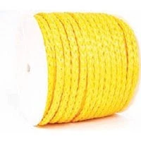 5061215 Polypropylene Braid Rope, Yellow, 3/8 Inch X 50 Feet