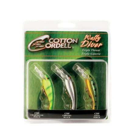 Wally Diver Triple Threat Fishing Lures - Assorted Colors And Sizes