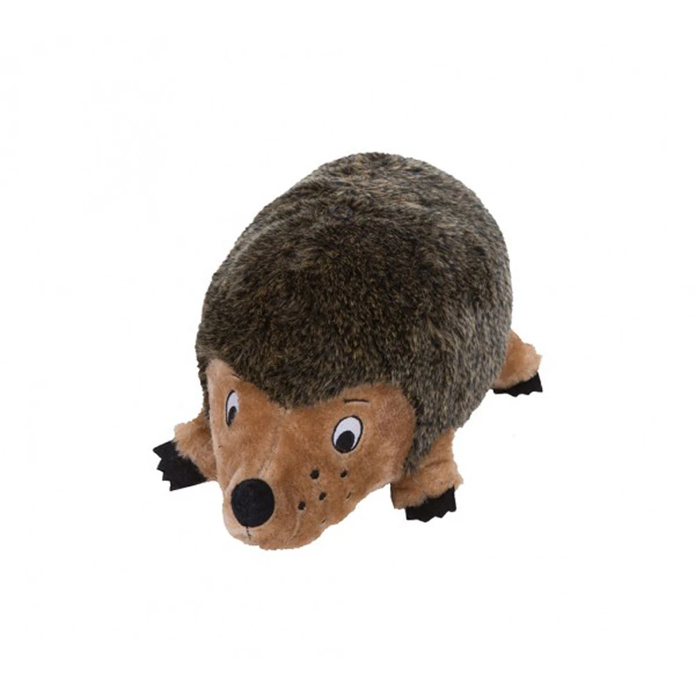 Jumbo Hedgehog Plush Dog Toy - Grunting, Extra Large, Brown