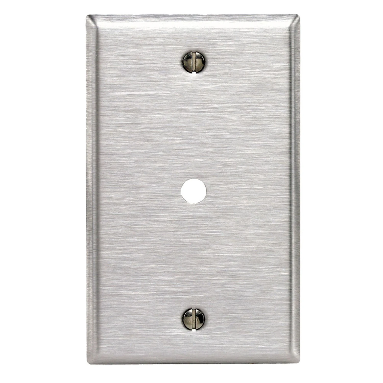 84013 1-gang .312" Hole Telephone/cable Wall Plate, Stainless Steel, Standard Size