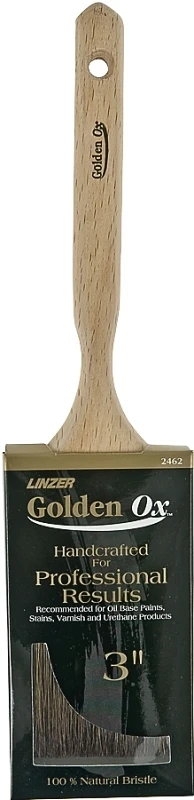 Wc 2462-3 3-inch Golden Ox Flat Sash Paint Brush With Natural Wood Handle