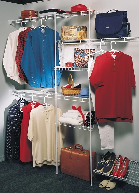 5-8 Ft. Deluxe Closet Organizer Kit With Ventilated Shelving, Model 1608