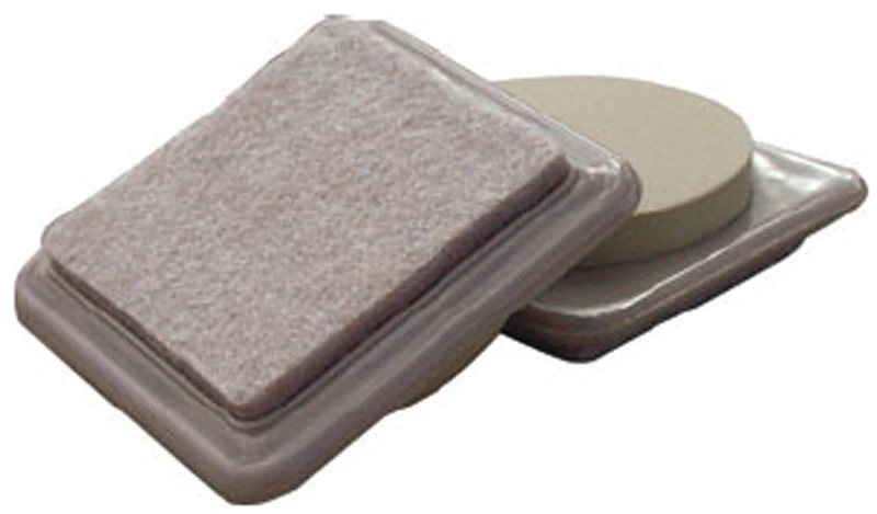 Hardware 9369 Heavy Duty 3-inch X 3-inch Tan Felt Furniture Glides