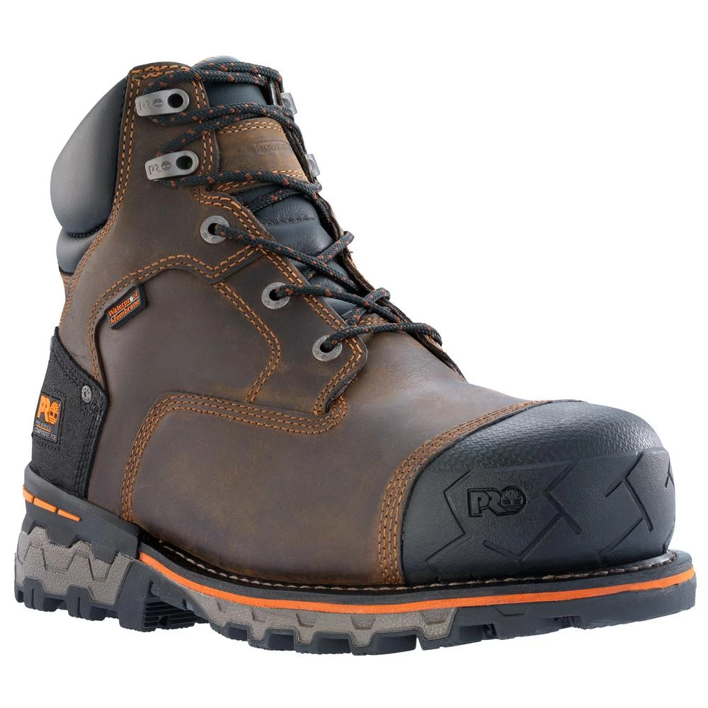 TBL PRO Men's Brown Boondock Composite Toe WP Work Boot 13 Wide