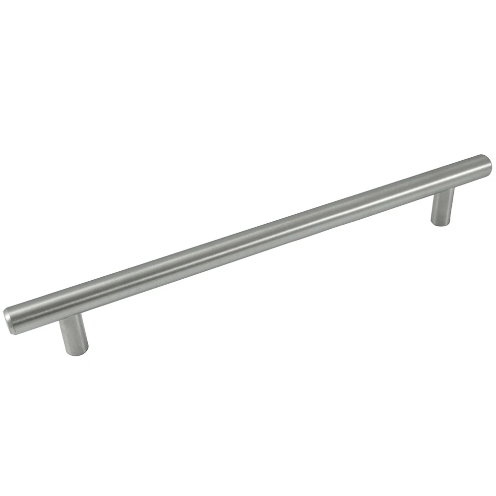 Laurey 192 Mm. 9.5 In. Builders Steel Plated T-Bar Pull Brushed Satin Nickel