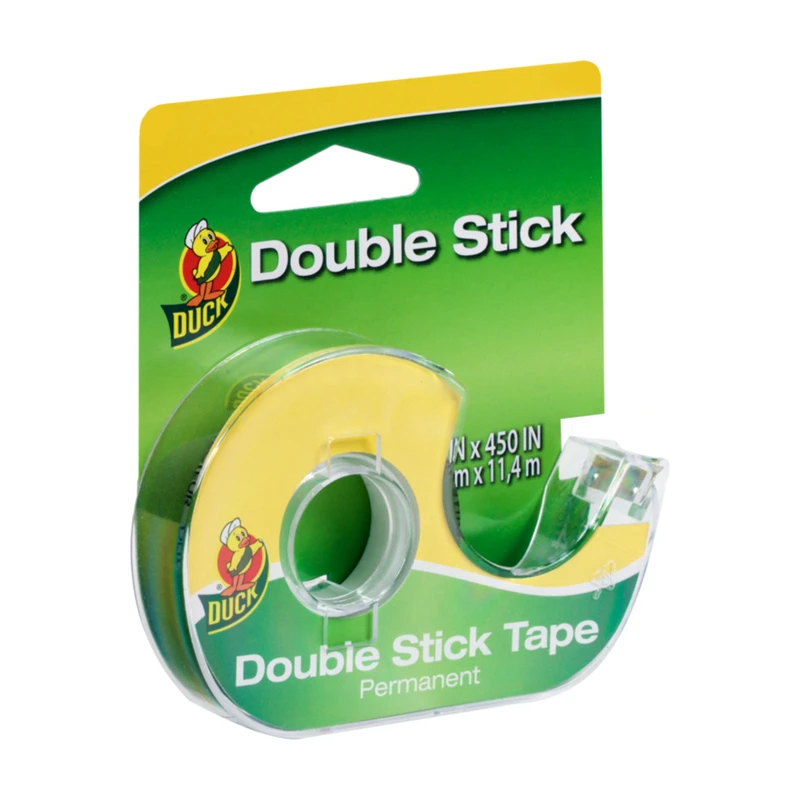 Duck Brand Permanent Double Stick Tape, 0.5 In. X 450 In. Clear, Model 670398