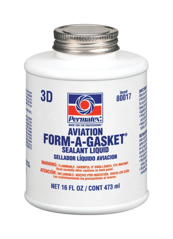 Permatex Aviation Form-a-gasket No. 3 Sealant 16 Oz. Bottle - Dark Brown