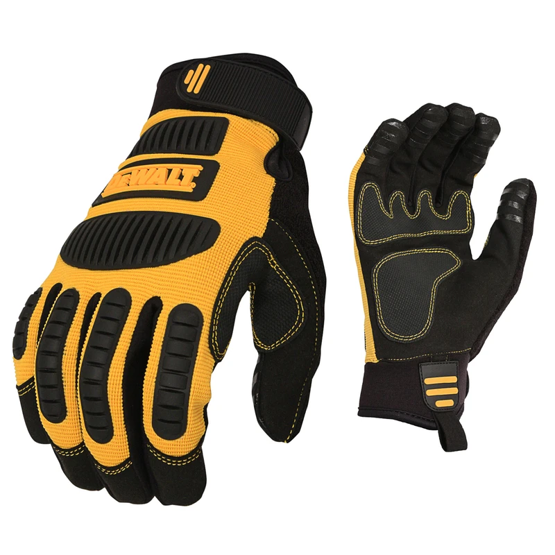 DeWalt Securefit Men's PVC Mechanic Gloves Black/Yellow M 1 pk