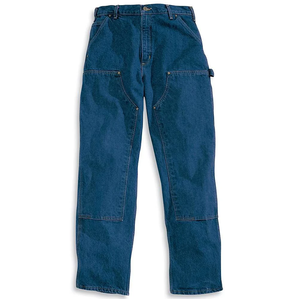 Men's Double Front Logger Dungaree Denim Pant - Dark Stone, Size 36x32
