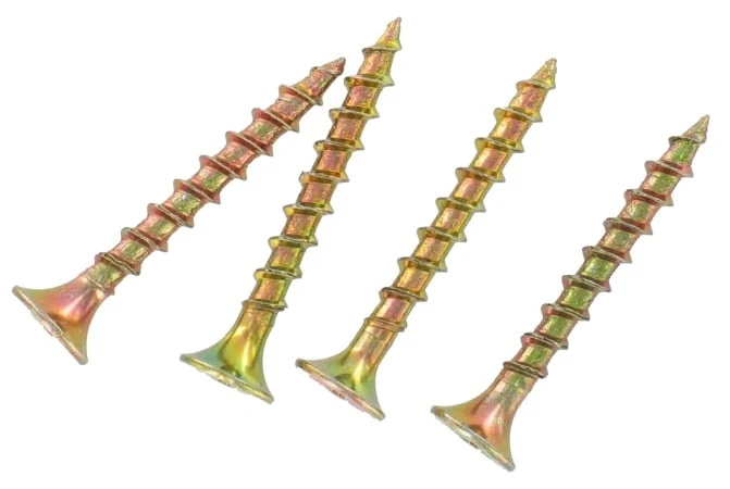 Grip-Rite No. 6 X 2 in. L Phillips Yellow Zinc Coarse Wood Screws 128 pk